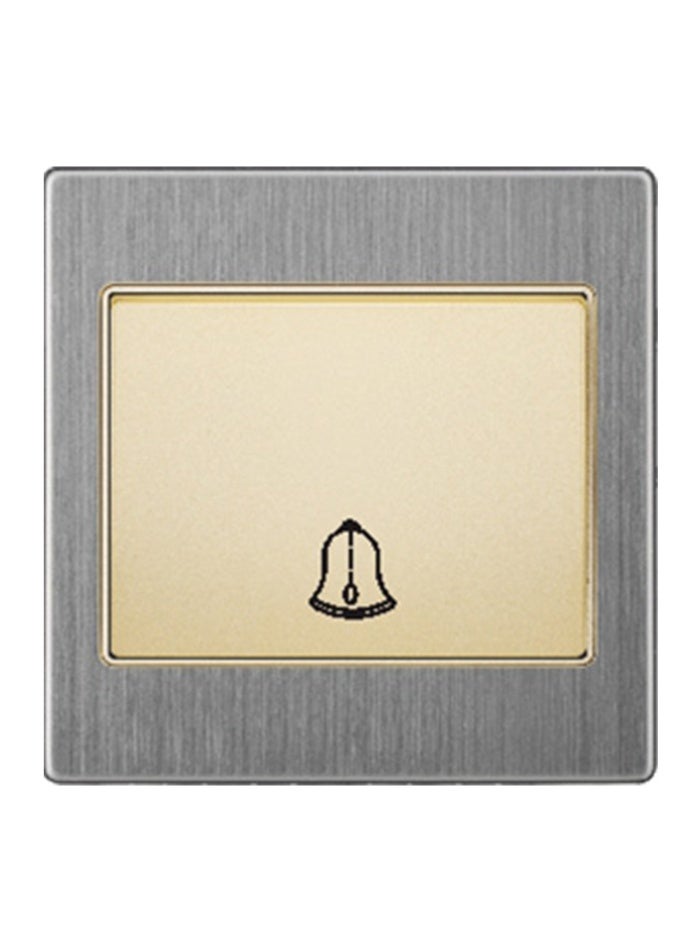 Vmax Premium Door Bell Switch – Durable Wall Mount Push Button, Silent & Smooth Operation, Modern Silver Gold & Aluminium Gold Finish for Home & Office - Image 3