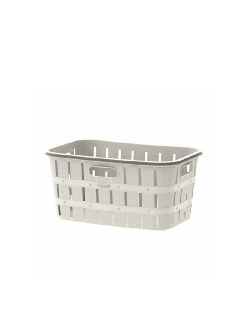 Cosmoplast Cosmoplast Cedargrain Laundry Basket IFHHLA381OW Off White 40L 
