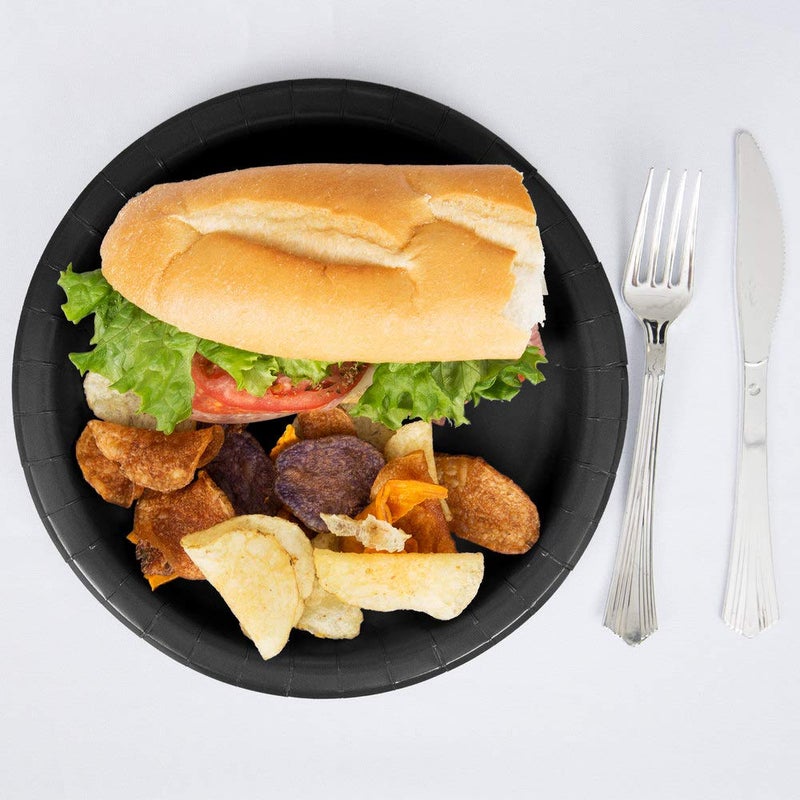 Creative Converting Touch of Color Dinner Plate, 9", Black Velvet - Image 2