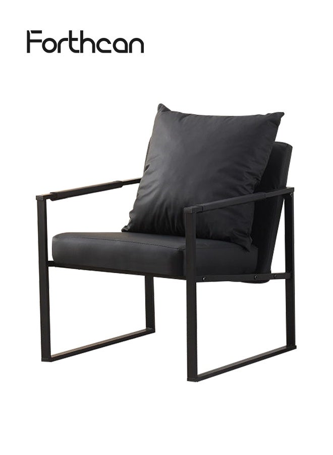 Forthcan Modern Accent Chair for Living Room – Upholstered Armchair with Metal Frame, Single Sofa Lounge Chair for Bedroom, Office, Balcony, Reading Corner - Image 3