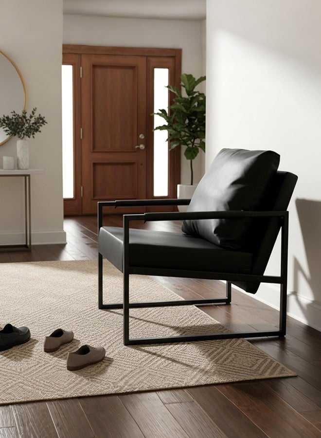 Forthcan Modern Accent Chair for Living Room – Upholstered Armchair with Metal Frame, Single Sofa Lounge Chair for Bedroom, Office, Balcony, Reading Corner - Image 1