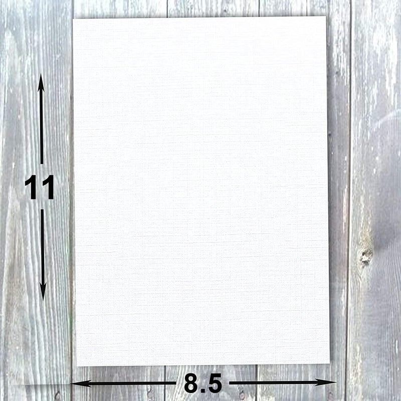 Hamilco ورق كرتون قماش أبيض - 8 1/2 × 11" سميك ثقيل الوزن 80 رطل لآلة الطباعة - 50 حزمة (أبيض ساطع) - Image 3