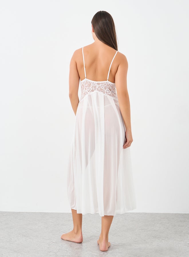 ستايلي باب دول ستايلي مزين بشرائط بفتحتين جانبيتين مع ثونغ - Image 5