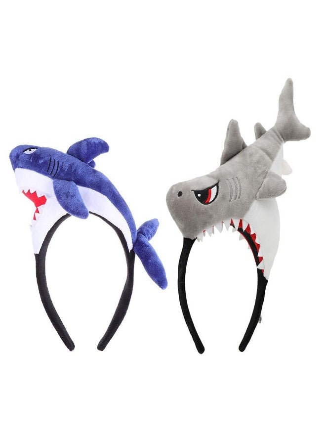 PACKOVE Shark Headband Plush Shark Hat Cute Animal Headwear Plush Animal Headband Shark Party Hats Shark Costume Headwear for Men Women - Image 1