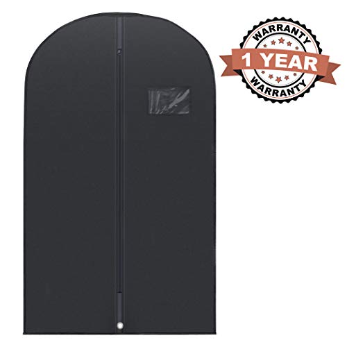 PLX 40" Black Garment Bags Suit Bag for Travel & Clothing Storage of Dresses, Shirts, Fur Coats, Jackets & Dance Costumes - Hanging Suit Cover for Men & Women Closet Storage Garment Protector - Image 5