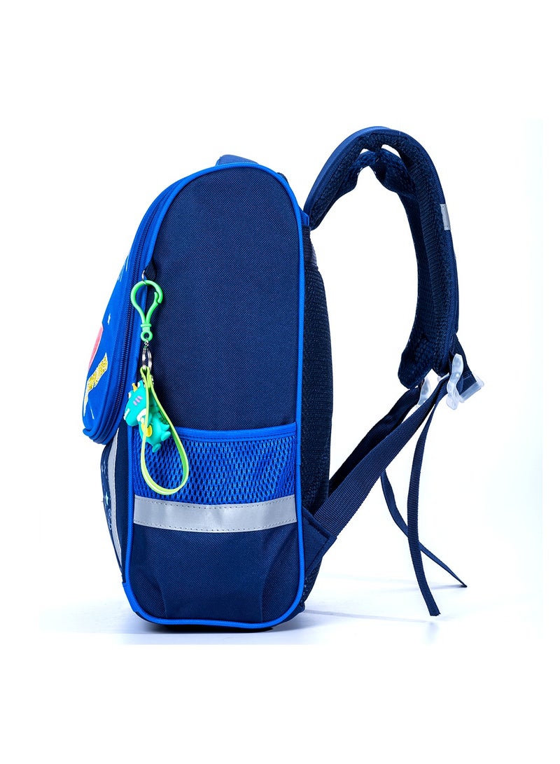 Eazy Kids School Bag Dino In Space - Blue - Image 3