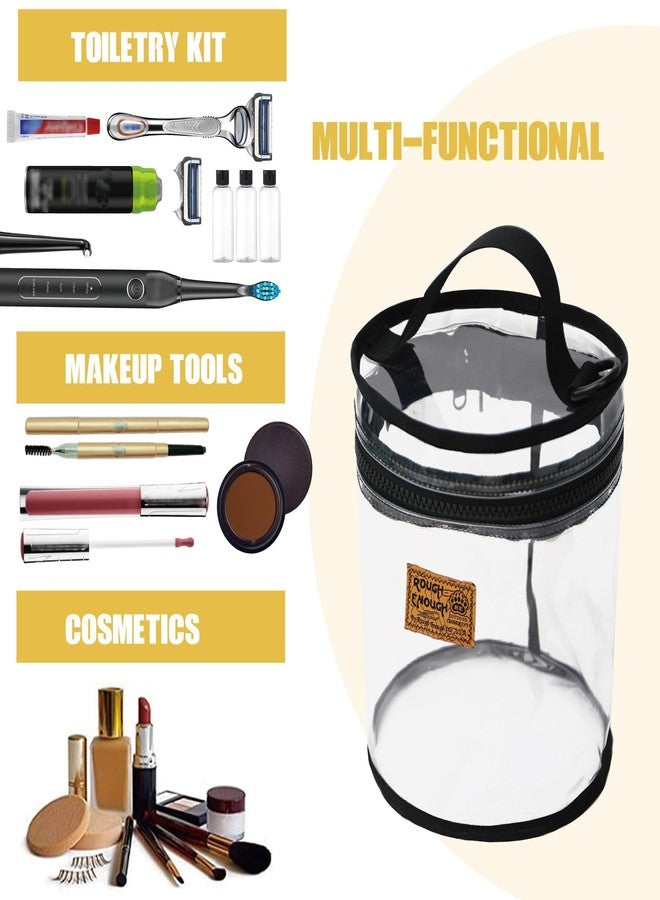 RE ROUGH ENOUGH Rough Enough Clear Makeup Bag Leakproof Cosmetic Large Clear Toiletry Bag Organizer Case for Travel Gym Beach - Image 4