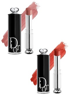Dior Addict Dior Addict Lipstick DUO Set – 527 Atelier (Deep Rosewood) & 740 Saddle (Brick Red) | Hydrating Travel Lipstick Pair 2 x 1.6g  - Image 1