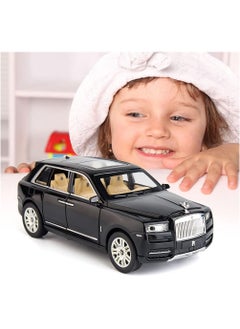 Swift 1:24 Rolls-Royce Cullinan Diecast Model Car, Zinc Alloy Pull Back Ty car with Sound and Light for Kids Boy Girl Gift, Black  - Image 4