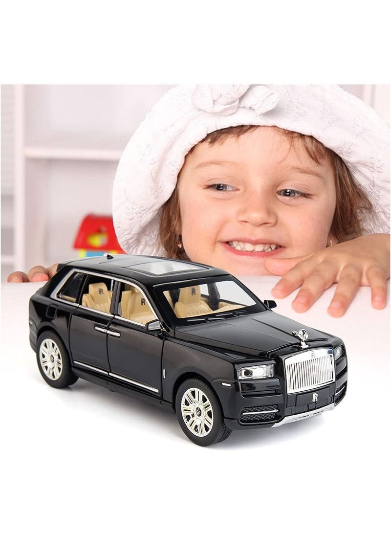Swift 1:24 Rolls-Royce Cullinan Diecast Model Car, Zinc Alloy Pull Back Ty car with Sound and Light for Kids Boy Girl Gift, Black  - Image 4