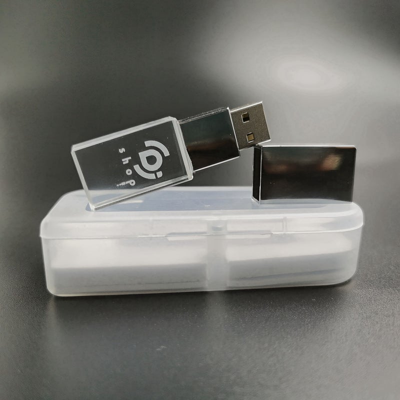 Custom Crystal Green Light USB Flash Drive 8GB - Image 4