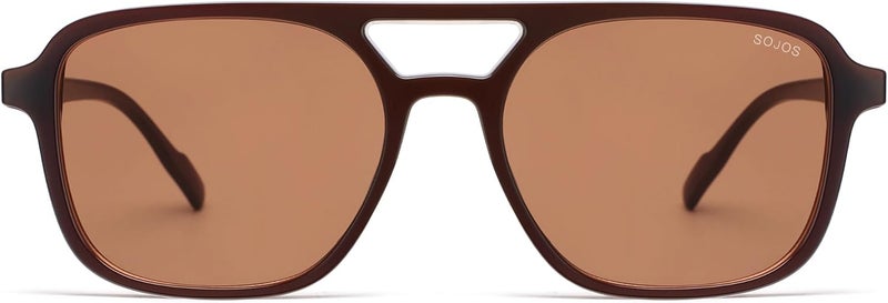 Sojos All storage type compatible Retro Aviator Sunglasses for Women Men,Trendy Rectangle Womens Mens Shades Sun Glasses SJ2202 Fixed & portable compatible - Image 4