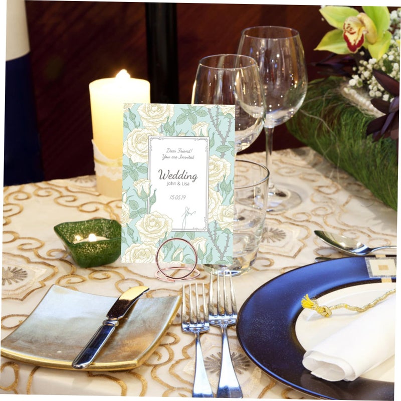 Rose Gold Metal Memo Clips 6pcs Table Place Card Holders Wedding Number Craftsmanship - Image 4