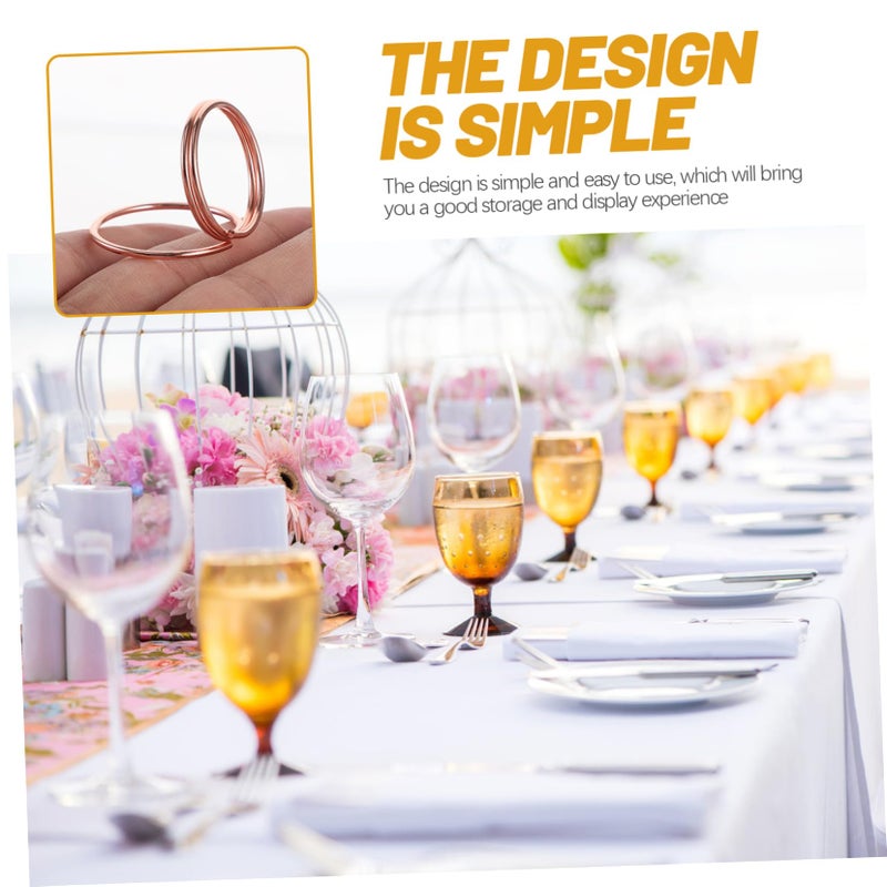 Rose Gold Metal Memo Clips 6pcs Table Place Card Holders Wedding Number Craftsmanship - Image 5