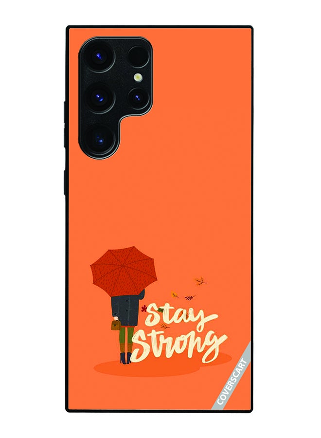 COVERSCART Protective Case Cover For Samsung Galaxy S25 Ultra Stay Strong Design Orange