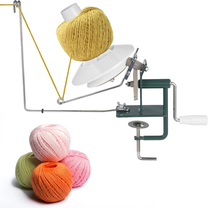 Hand-Operated Yarn Winder, Metal Base, Easy Install, Anti-Tangle, 13.9 X 3.3 X 3.3 in - Image 1