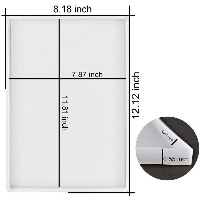 RESINWORLD Silicone Large Deep Flat Tray Mold with Handles, Rectangle Mold for Resin Casting - Image 2