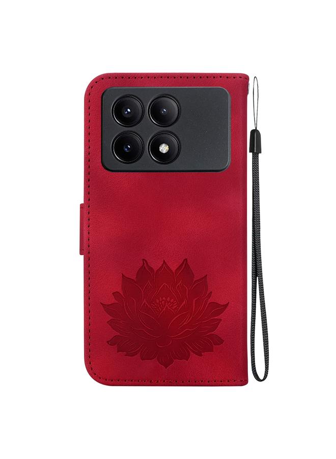 erorex Case For Xiaomi Redmi K70E Lotus Embossed Leather Phone Case  - Image 3