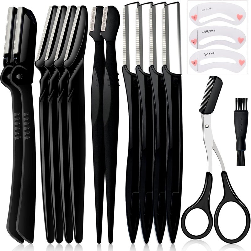 Eyebrow Razor Pack Multipurpose Dermaplaning Face Razors for Women Facial Hair RemovalExfoliatingEyebrow Face ShaversPeachfuzz Bulk Straight Eyebrow Trimmers for Women