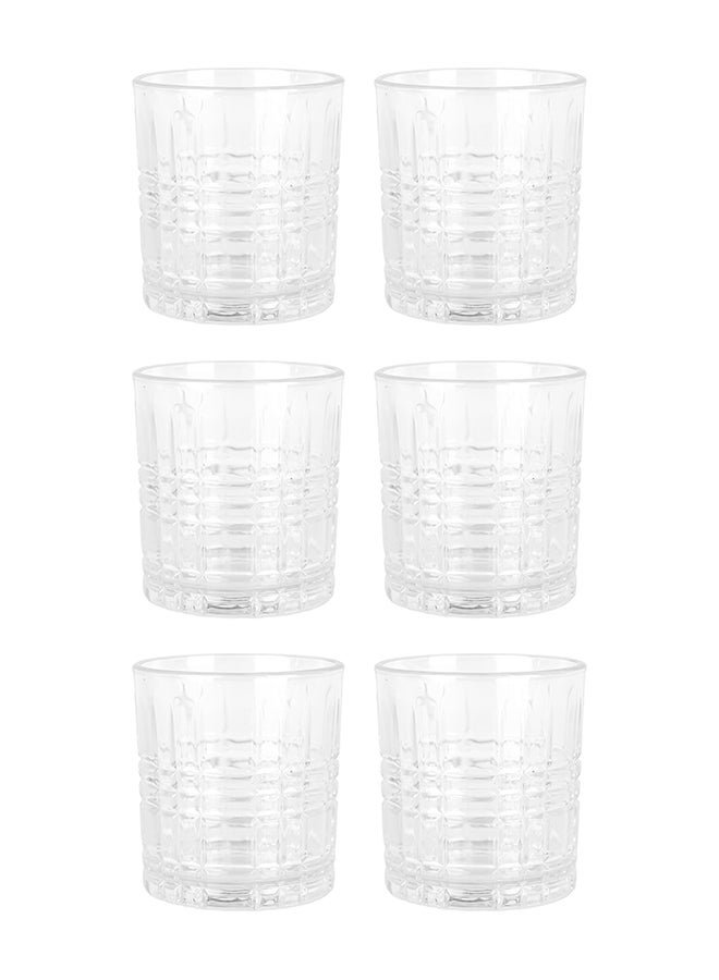 Ollieroo كؤوس ويسكي قديمة مزخرفة - كوب زجاجي متين سعة 300 مل للكوكتيلات، الماء، العصير، البيرة، النبيذ - مجموعة زجاجية خاصة، أدوات مائدة، آمنة للغسالة - Image 2