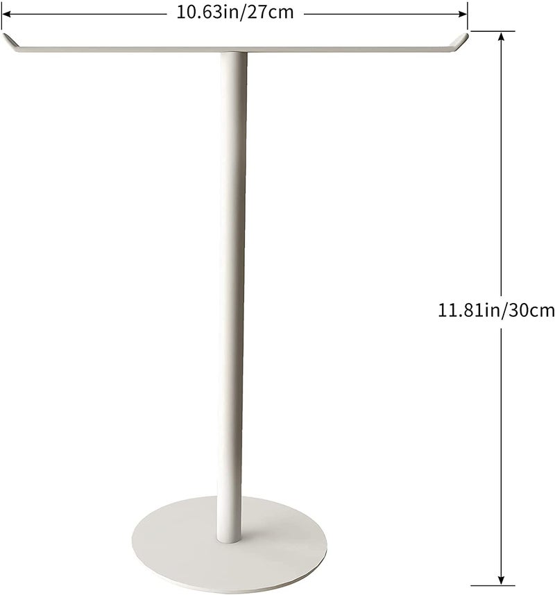 INDIAN DECOR 28008 Bath Hand Towel Holder Standing, T-Shape Stainless Steel Towel Rack for Bathroom Vanity Kitchen Countertop, Modern Towel Bar Stand (White) - Image 3