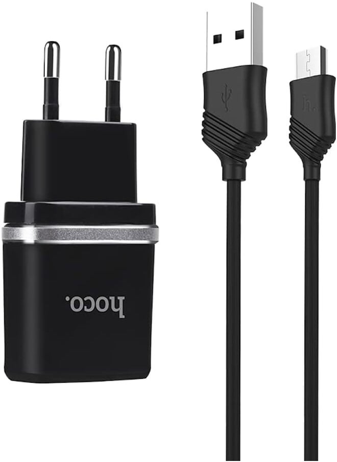Hoco Hoco C12 Smart dual USB (micro cable) charger set(EU) 