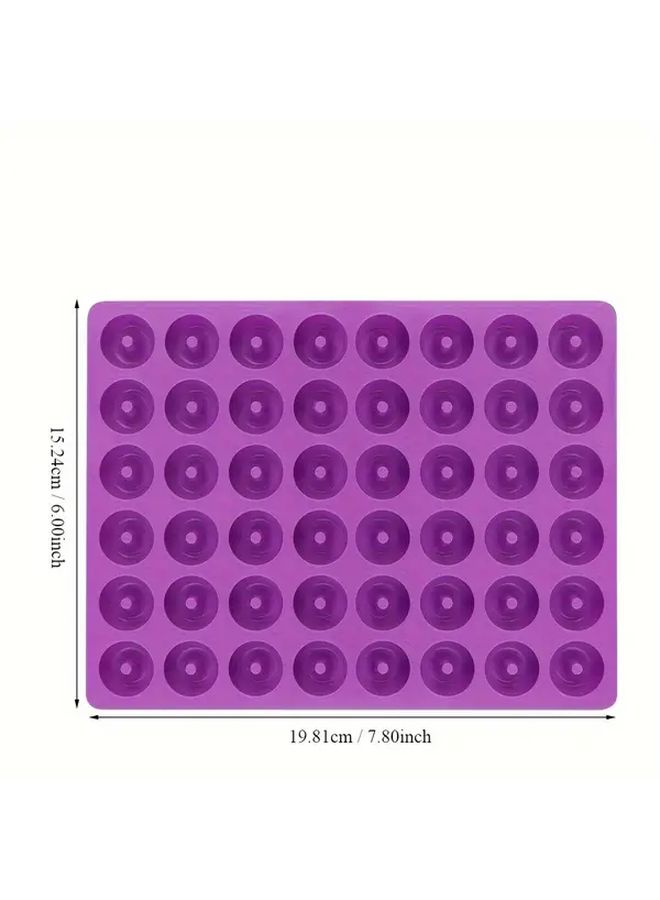 4 Pcs Purple Silicone Mold Set For Chocolate Donut Cake Ice Cream Candy With Droppers - Image 3