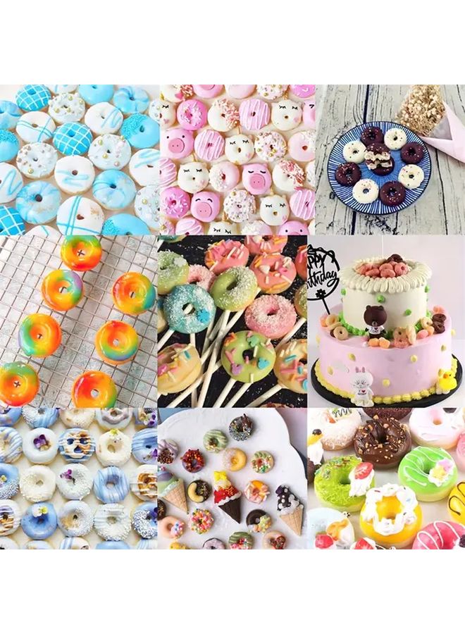 4 Pcs Purple Silicone Mold Set For Chocolate Donut Cake Ice Cream Candy With Droppers - Image 2