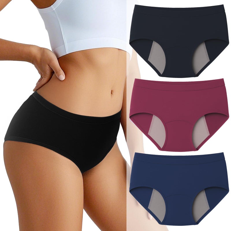 BAJISA Incontinence Underwear for Women Washable Incontinence Underwear Absorbent Cotton Panties Bladder Leak Underwear for Women Teens - Image 1