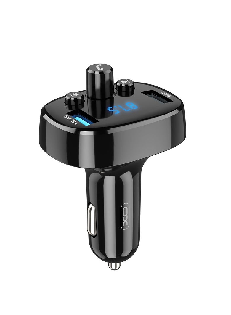 XO INET transmiter FM BCC02 Bluetooth MP3 car charger 15W black - Image 1