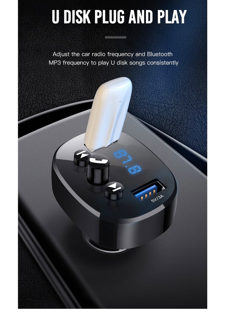 XO INET transmiter FM BCC02 Bluetooth MP3 car charger 15W black - Image 3