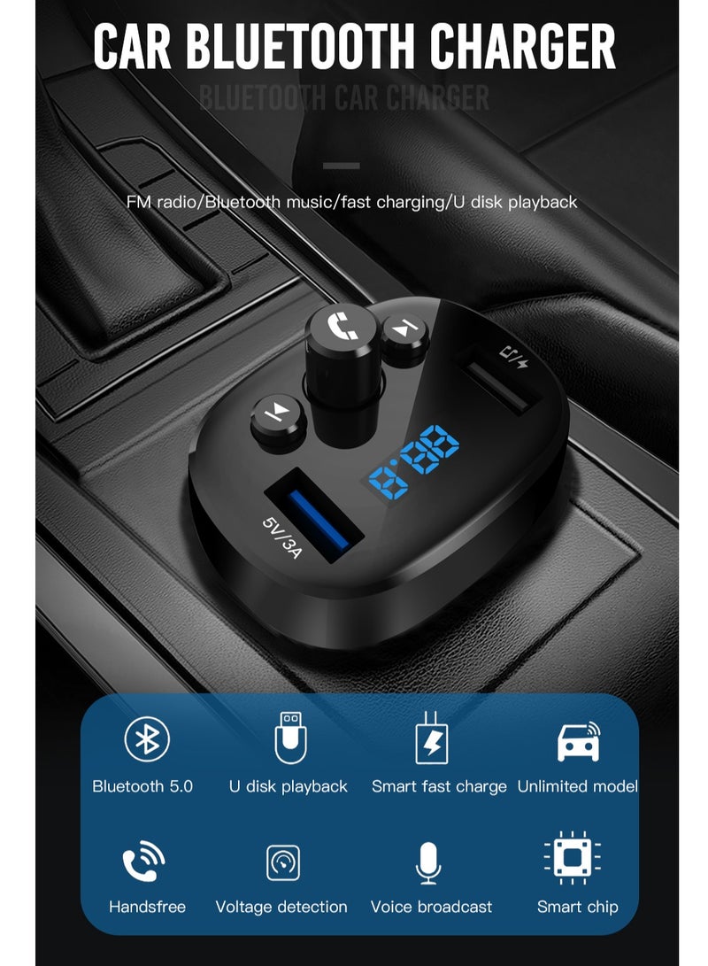 XO INET transmiter FM BCC02 Bluetooth MP3 car charger 15W black - Image 4