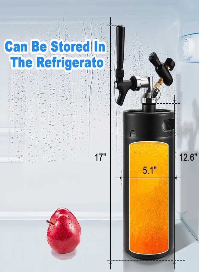 Imaictuu 128 OZ Mini Keg Growler Beer Tap System, Pressurized Stainless Steel Portable Keg with Self-Closing Spring Faucet and Regulator -Pressure Control & Leak-Proof Design for Home & Commercial - Image 2