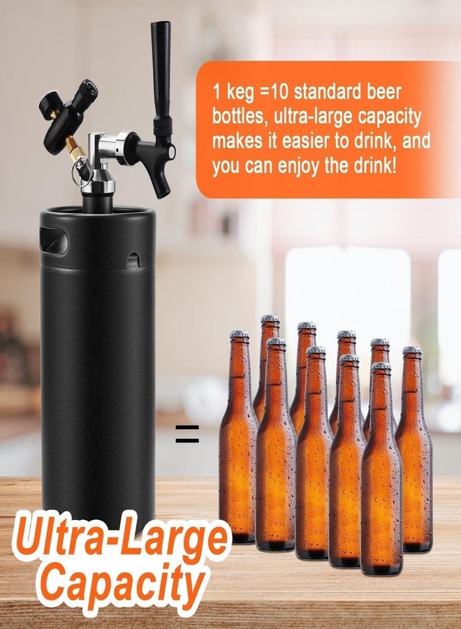 Imaictuu 128 OZ Mini Keg Growler Beer Tap System, Pressurized Stainless Steel Portable Keg with Self-Closing Spring Faucet and Regulator -Pressure Control & Leak-Proof Design for Home & Commercial - Image 4