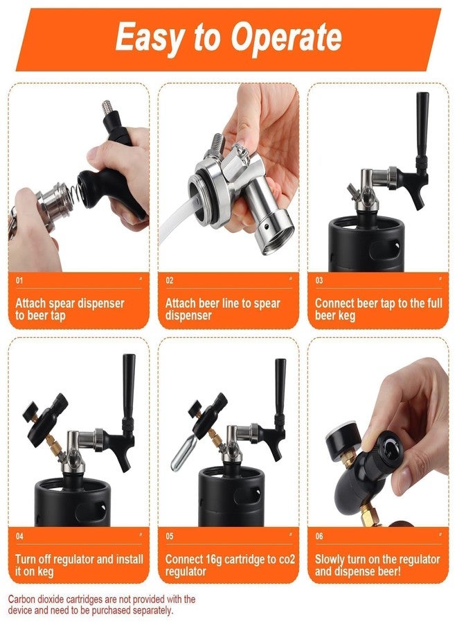 Imaictuu 128 OZ Mini Keg Growler Beer Tap System, Pressurized Stainless Steel Portable Keg with Self-Closing Spring Faucet and Regulator -Pressure Control & Leak-Proof Design for Home & Commercial - Image 5