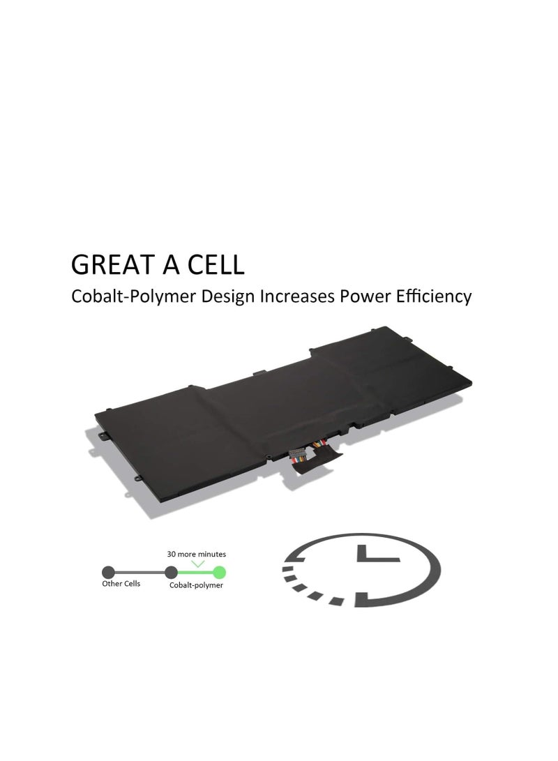 Terabyte استبدال بطارية اللابتوب C4K9V 3H76R 489XN PKH18 لجهاز Dell XPS 12 9Q33 -L221X 13 9333 Ultrabook 13 XPS13 13-L321X 13-L322X XPS L321X L322X Series (7.4) V 55Wh - Image 4