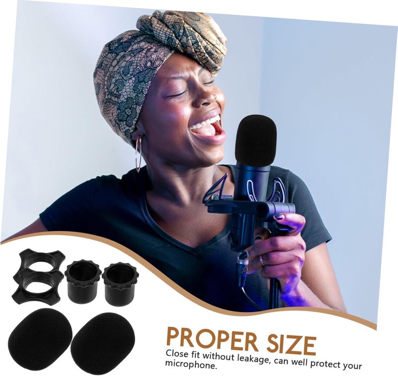 DOITOOL 2sets Thickened Microphone Sponge Covers for Indoor and Outdoor Use Mic Protective Covers for Ktv Dance Parties News Interviews and Sports Activities - Image 4