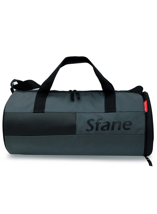 SFANE حقيبة دفل/كتف/صالة رياضية من بوليستر 23 سم للرجال والنساء مع قسم منفصل للأحذية (رمادي) - Image 1