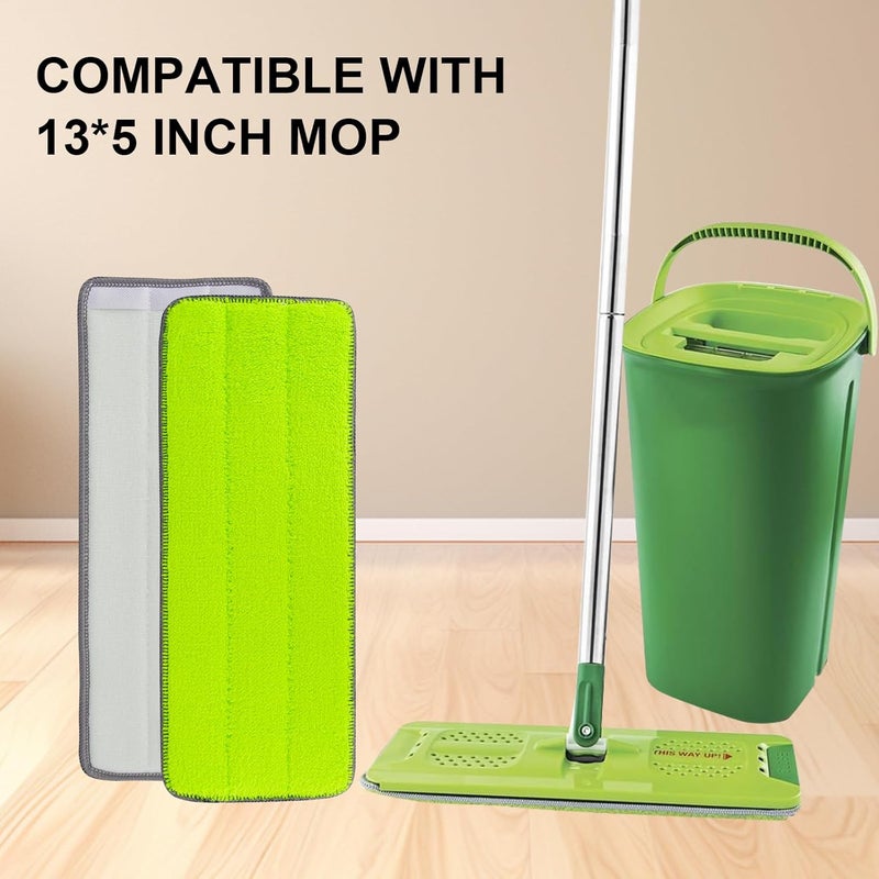GreeSuit Microfiber Mop Pads Replacement for Libman Rinse 'n Wring Mop and Bucket System, 13 Inch Washable & Reusable Microfiber Floor Cleaning Pads Head Refills for Hardwood Floors-4 Pack - Image 4