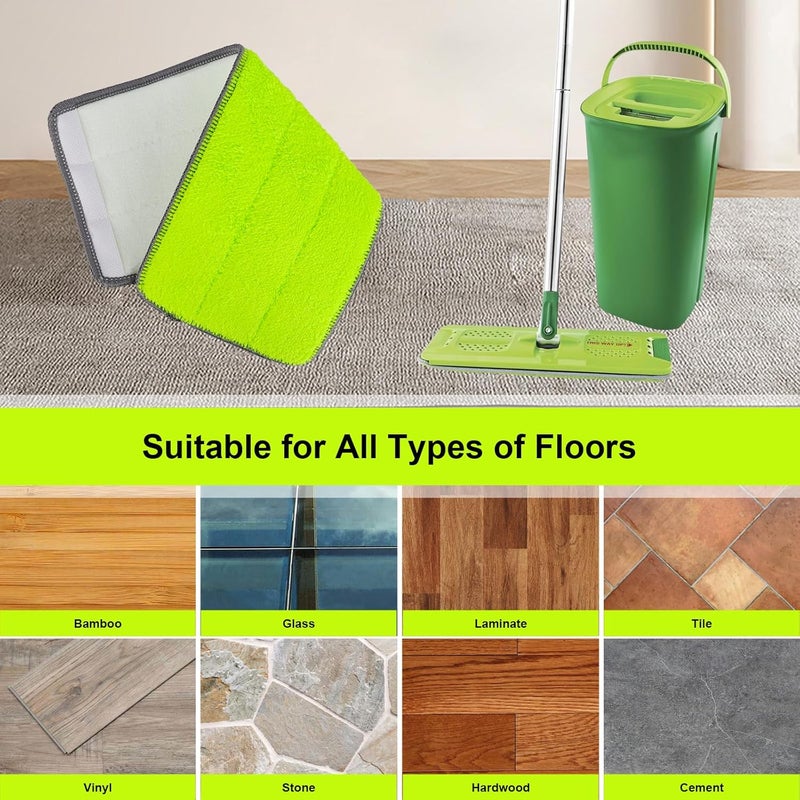 GreeSuit Microfiber Mop Pads Replacement for Libman Rinse 'n Wring Mop and Bucket System, 13 Inch Washable & Reusable Microfiber Floor Cleaning Pads Head Refills for Hardwood Floors-4 Pack - Image 5