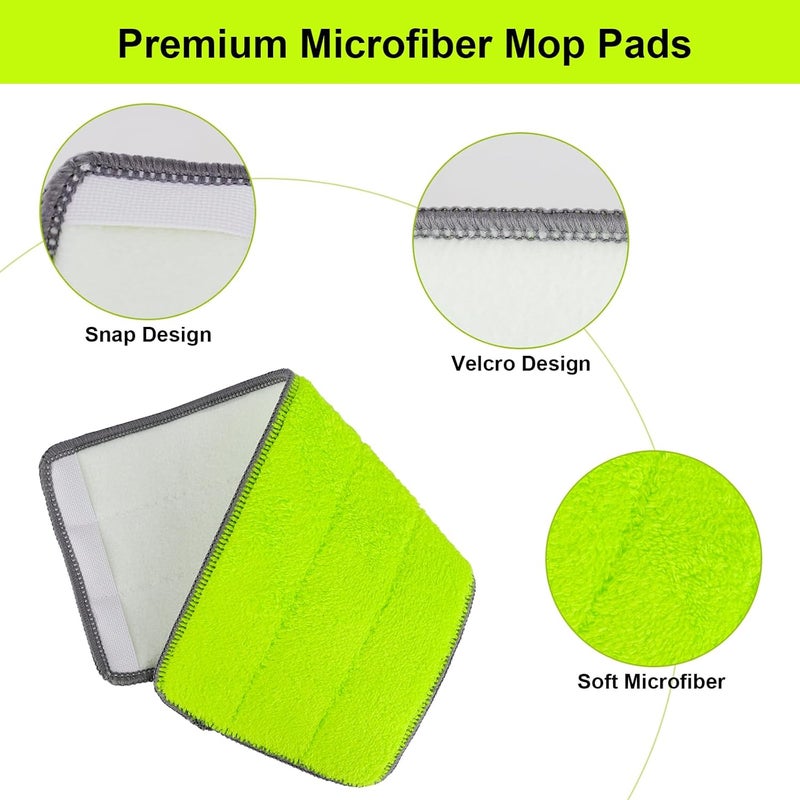 GreeSuit Microfiber Mop Pads Replacement for Libman Rinse 'n Wring Mop and Bucket System, 13 Inch Washable & Reusable Microfiber Floor Cleaning Pads Head Refills for Hardwood Floors-4 Pack - Image 3
