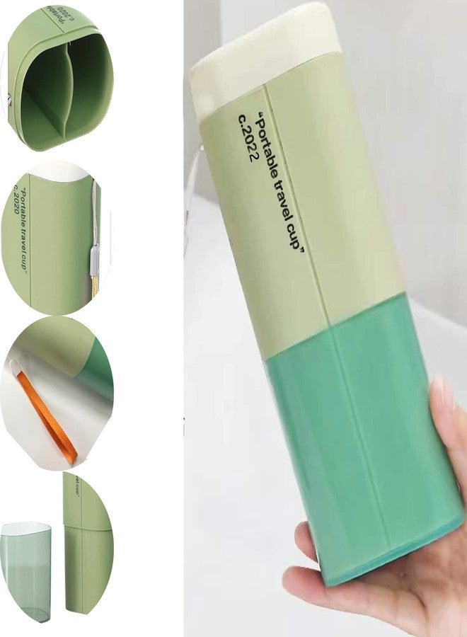 Rmannke Toothbrush Travel Case, Portable Travel Toothbrush Holder, Multifunction Toothbrushes Toothpaste Set with Cup, Toothbrush Case for Traveling, Camping, School, Business and Daily Uses (Green) - Image 4