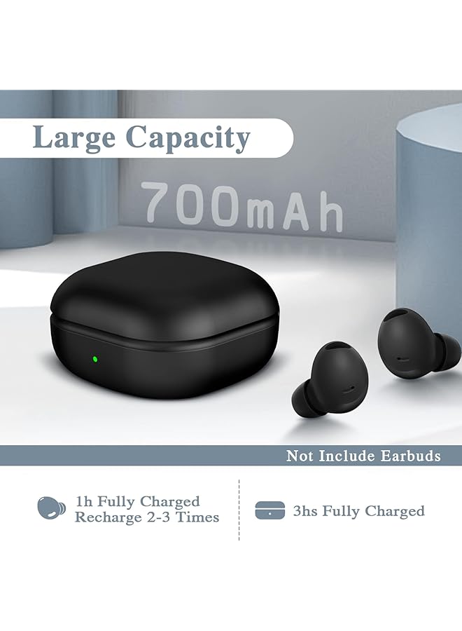 إيروريكس حافظة شحن لسماعات سامسونج جالكسي بودز 2 برو فقط حافظة شاحن بديلة تدعم إقران البلوتوث والشحن اللاسلكي والسلكي Sm R510 غير متضمنة سماعات الأذن - Image 4