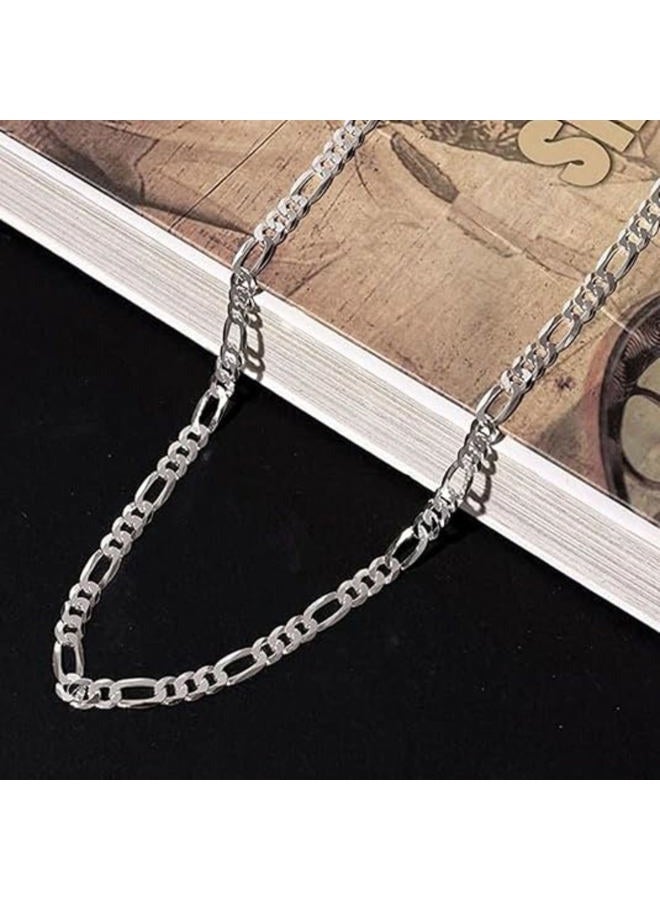 Quadri - Figaro Link Chain in 925 Sterling Silver Italian 5MM Necklace for Women Men Girls Boys - 16 to 30 Inch - Premium Quality Made in Italy Certified - Gift Box Included (18 Inches) - Image 3