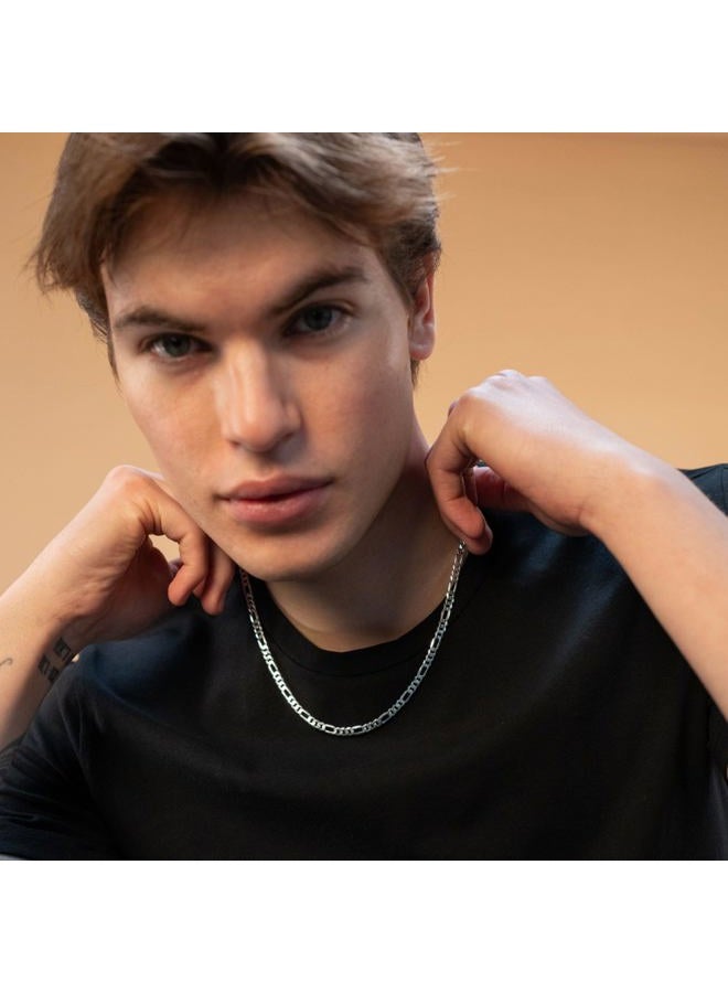 Quadri - Figaro Link Chain in 925 Sterling Silver Italian 5MM Necklace for Women Men Girls Boys - 16 to 30 Inch - Premium Quality Made in Italy Certified - Gift Box Included (18 Inches) - Image 2