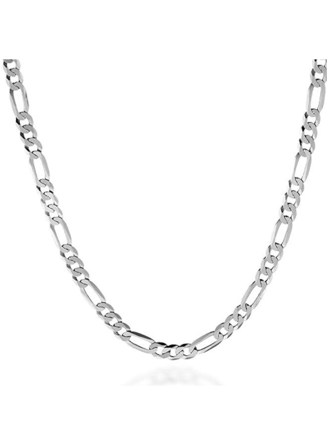 Quadri - Figaro Link Chain in 925 Sterling Silver Italian 5MM Necklace for Women Men Girls Boys - 16 to 30 Inch - Premium Quality Made in Italy Certified - Gift Box Included (18 Inches) - Image 1