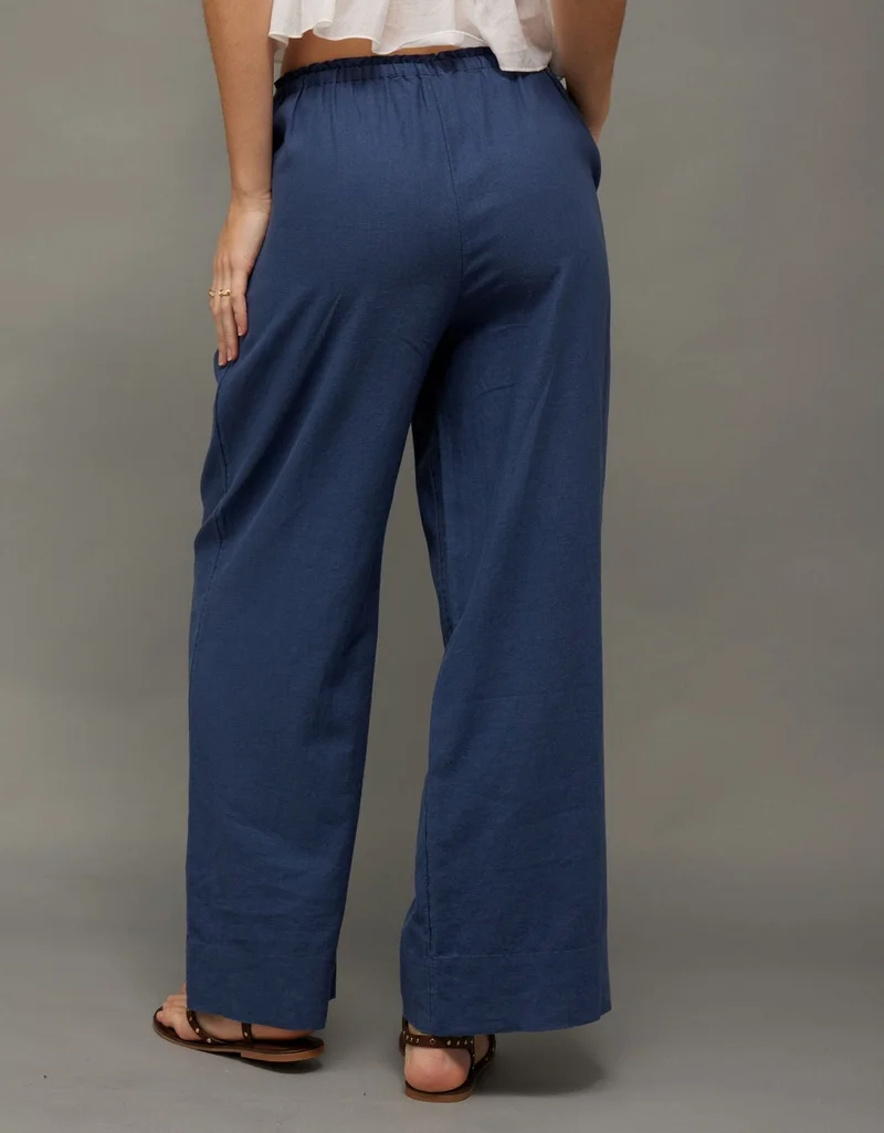 American Eagle AE High-Waisted Linen Easy Pant