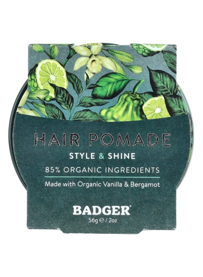 Badger, Hair Pomade, For All Hair, Vanilla & Bergamot, 2 oz (56 g)