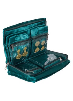 Kuber Industries Kuber Industries Makeup Storage Bag | Vanity Organizer | Makeup Pouch | Pendant Organizer | Cosmetic Kit for Travel | 6 Pouch Organizer | Moti Jewellery Organizer | Large | Pack of 2 | Multi  - Image 3