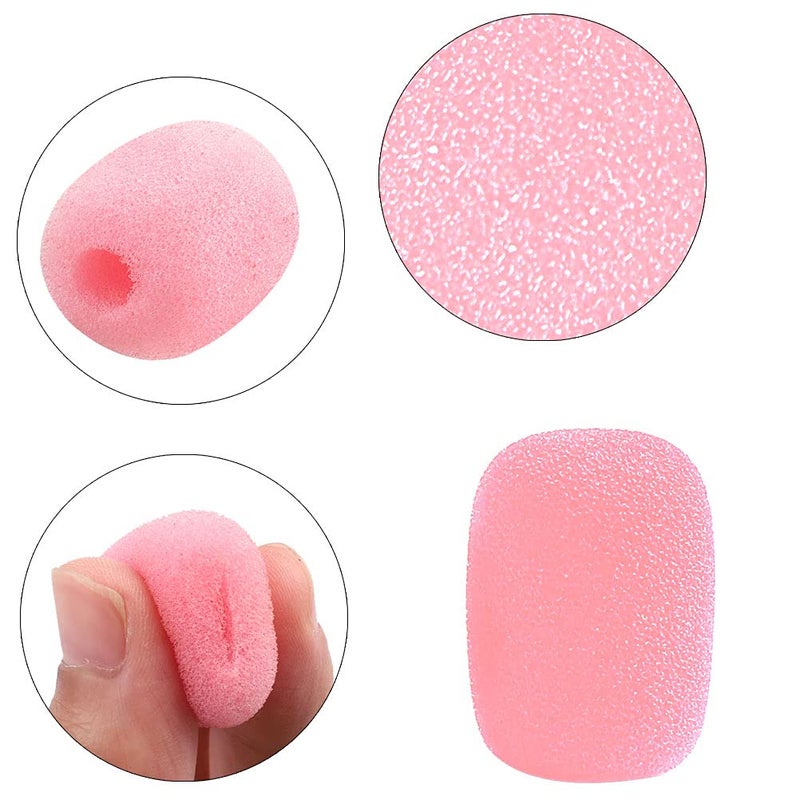SUMAJU 10 Pack Lapel Headset Microphone Windscreen,Christmas Stocking Stuffers Microphone Sponge Foam Cover Mini Size Lavalier Microphone Windscreen for Variety of Headset Microphone, Pink - Image 3